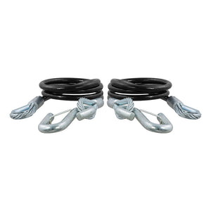 CURT 44-1/2" Safety Cables w/2 Snap Hooks - 5,000 lbs. - Vinyl Coated - 2 Pack [80151]