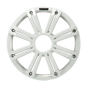 KICKER KMG10 10" Grille f/KM10  KMF10 Subwoofers - White, LED Lighting [45KMG10W]