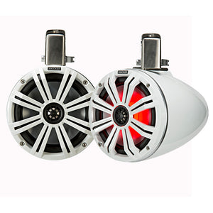 KICKER KMTC8 8" LED Coaxial Tower System - White w/White Grille [45KMTC8W]