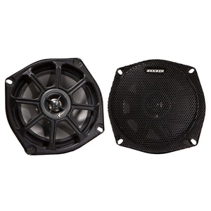 KICKER PS5250 5.25" Weather-Resistant Coaxial Speakers f/Motorcycles/ATVs - 4-Ohm, Black [10PS52504]