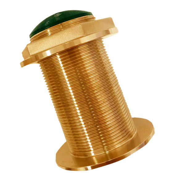 Echonautics Bronze Low-Profile Thru-Hull Low-Frequency CHIRP Transducer - 300W, 18 Tilt, 40-75kHz [BT70L300-18]