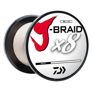 Daiwa J-BRAID x8 Braided Line - 80 lbs - 300 yds - White [JB8U80-300WH]