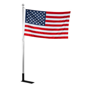 Camco 20' Telescoping Camper/RV Flagpole w/Base Foot  U.S. Flag [51600]