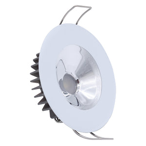 Lumitec Illusion Flush Mount LED Down Light - Warm White - Dimming - White Housing - Chrome Reflector [117139]