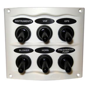 BEP Waterproof Panel - 6 Switches - White [900-6WPW]