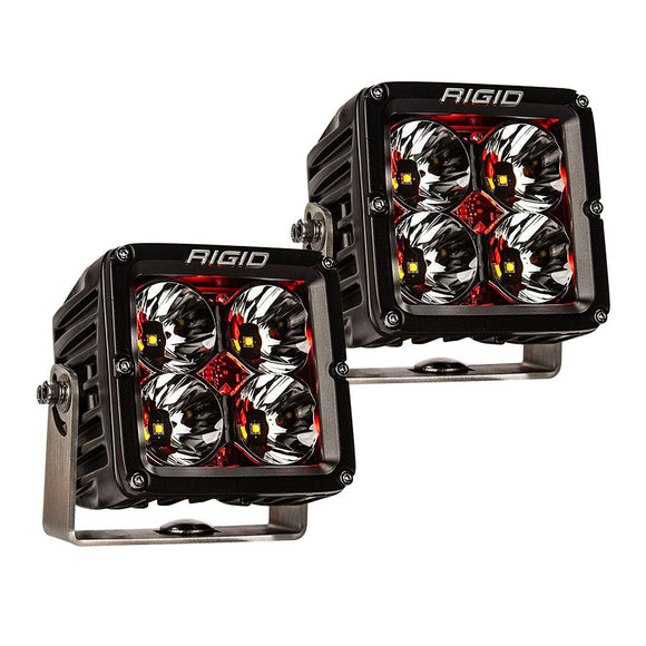 RIGID Industries Radiance Pod XL - Black Case w/Red Backlight - Pair [32203]