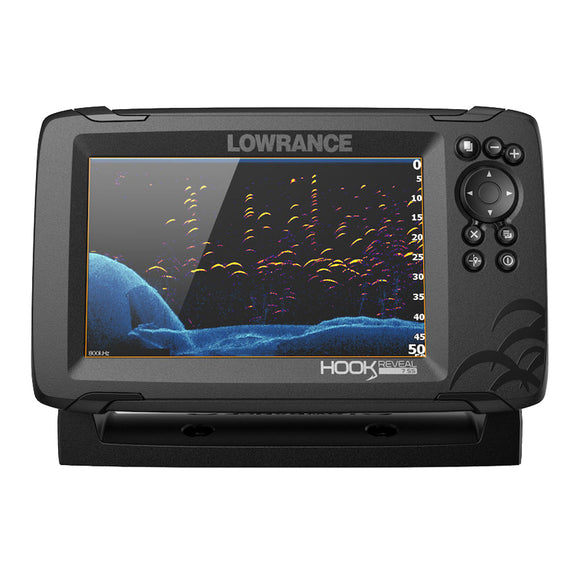 Lowrance HOOK Reveal 7 Combo w/50/200kHz HDI Transom Mount  C-MAP Contour+ Card [000-15855-001]