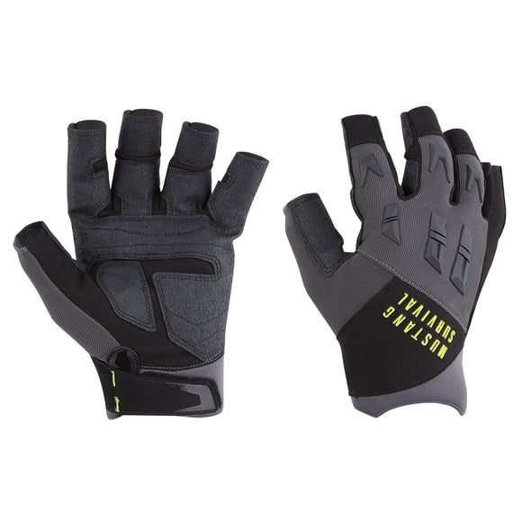 Mustang EP 3250 Open Finger Gloves - Grey/Black - Large [MA600402-262-L-228]