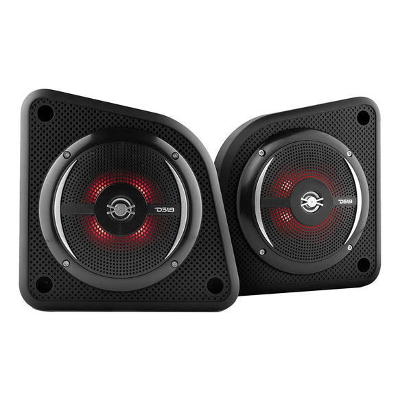 DS18 Universal Shallow Enclosure w/100W Marine Speaker - Black [EN6SLIM/BK]