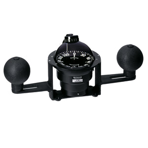 Ritchie YB-600 Globemaster Steel Boat Compass w/5 Card - 12V - Yoke Mounted - Black [YB-600]