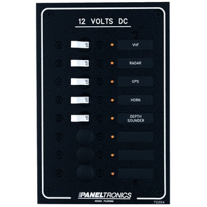 Paneltronics Standard DC 8 Position Breaker Panel w/LEDs [9972204B]