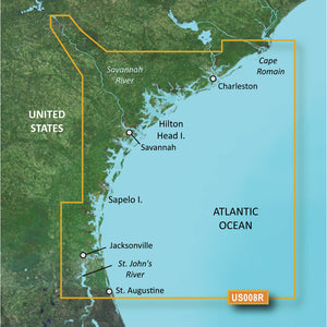 Garmin BlueChart g3 Vision HD - VUS008R - Charleston to Jacksonville - microSD-SD [010-C0709-00] - Garmin