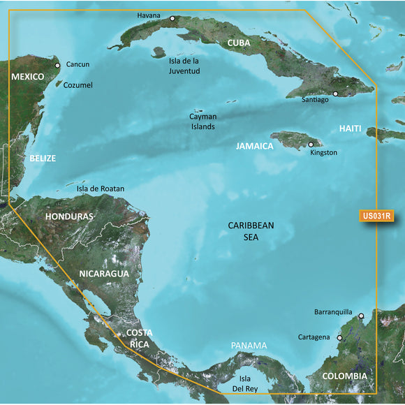 Garmin BlueChart g2 Vision HD - VUS031R - Southwest Caribbean - microSD-SD [010-C0732-00] - Garmin