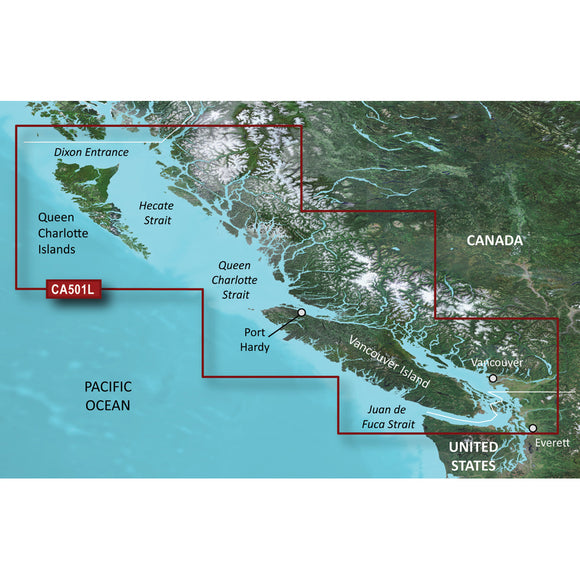 Garmin BlueChart g3 Vision HD - VCA501L - Vancouver Island - Dixon Entrance - microSD-SD [010-C0701-00] - Garmin