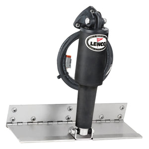 Lenco 4" x 12" Limited Space Trim Tab Kit w/o Switch Kit 12V -  Standard Finish - Short Actuator [15052-101]