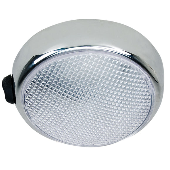 Perko Round Surface Mount LED Dome Light - Chrome Plated - w-Switch [1356DP0CHR] - Perko