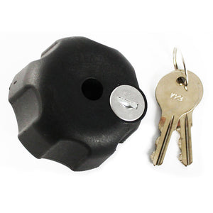 RAM Mount Knob w-Keyed Lock & 1-4" - 20 Brass Hole [RAM-KNOB3LU] - RAM Mounting Systems