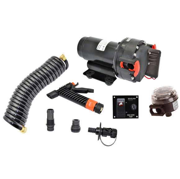 Johnson Pump Aqua Jet 5.2 GPH Washdown Pump Kit w/Hose - 12V [64534]