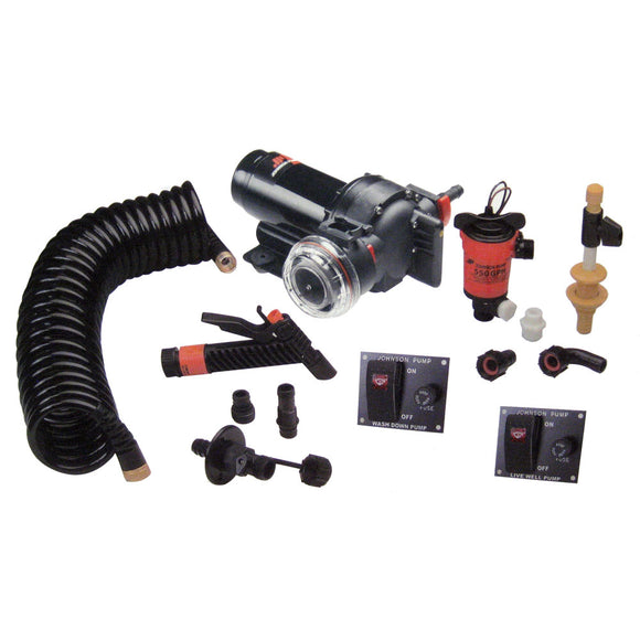 Johnson Pump Aqua Jet 5.2 GPH Wash Down/550 Live Well Kit [64634]