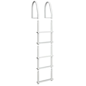 Dock Edge Fixed 5 Step Ladder Bight White Galvalume [2105-F]