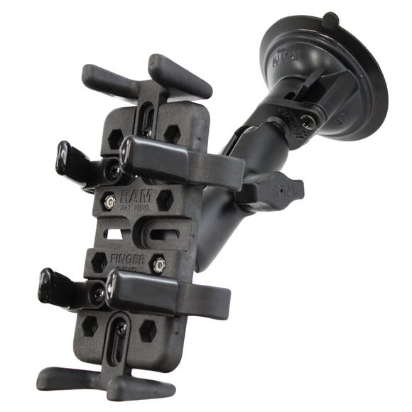 RAM Mount Universal Finger Grip Holder Suction Cup Mount [RAM-B-166-UN4U] - RAM Mounting Systems