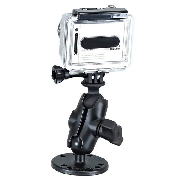 RAM Mount GoPro Hero Short Arm Flat Surface Mount [RAM-B-138-A-GOP1U] - RAM Mounting Systems