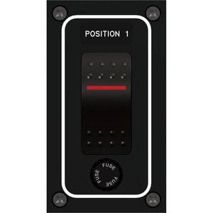 Paneltronics Waterproof Panel - DC 1-Position Illuminated Rocker Switch & Fuse [9960010B]