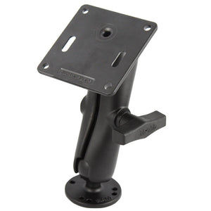 RAM Mount Double Socket Arm w-2.5" Round Base & 3.625" Square Base [RAM-101U-2461] - RAM Mounting Systems