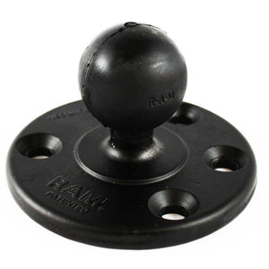 RAM Mount 3.68" Round Base w-1.5 Ball [RAM-240U] - RAM Mounting Systems