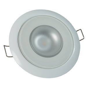 Lumitec Mirage - Flush Mount Down Light - Glass Finish/White Bezel - 2-Color White/Red Dimming [113122]