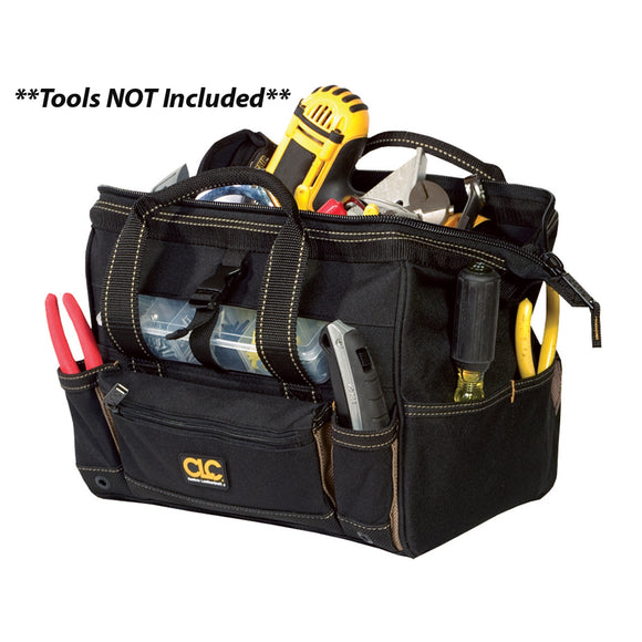 CLC 1533 Tool Bag w/Top-Side Plastic Parts Tray - 12