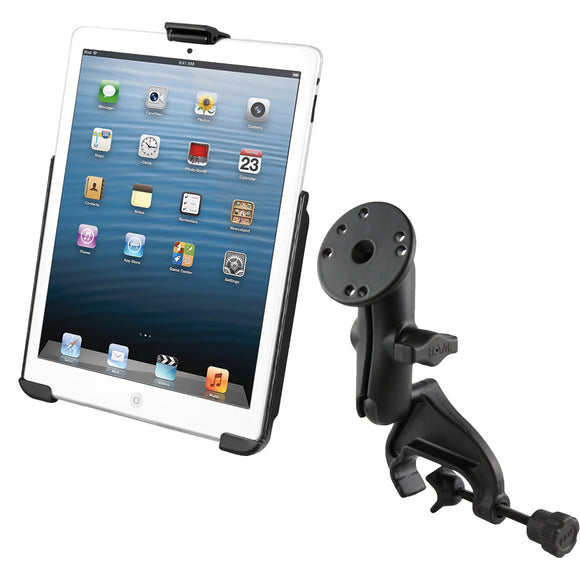 RAM Mount Yoke Clamp Mount w-Apple iPad mini EZ-ROLL'R Cradle [RAM-B-121-AP14U] - RAM Mounting Systems