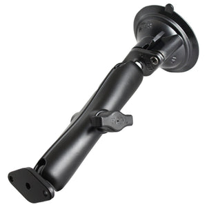 RAM Mount Twist Lock Suction Cup Mount w-Long Double Socket Arm [RAM-B-166U-C] - RAM Mounting Systems