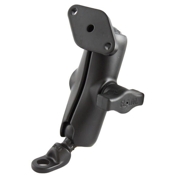 RAM Mount 9mm Angled Base w-Double Socket Arm & Diamond Adapter [RAM-B-180U] - RAM Mounting Systems