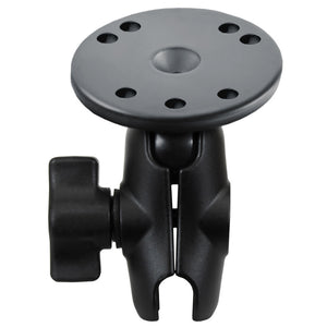 RAM Mount Short Double Socket Arm w-2.5" Round Base [RAM-B-103U-A] - RAM Mounting Systems