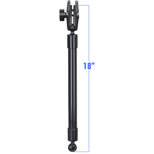 RAM Mount 18" Long Extension Pole w-2 1" Ball Ends & Double Socket Arm [RAP-BB-230-18-201U] - RAM Mounting Systems