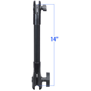 RAM Mount 14" Long Extension Pole w-1" and 1.5" Single Open Socket [RAP-CB-201-14U] - RAM Mounting Systems