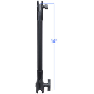 RAM Mount 18" Long Extension Pole w-1" and 1.5" Single Open Sockets [RAP-CB-201-18U] - RAM Mounting Systems