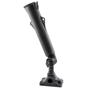 RAM Tough-Tube Fishing Rod Holder w-3" Length Spline Post, Combination Bulkhead-Flat Surface Base & Plunger [RAP-394-SSBMPU] - RAM Mounting Systems