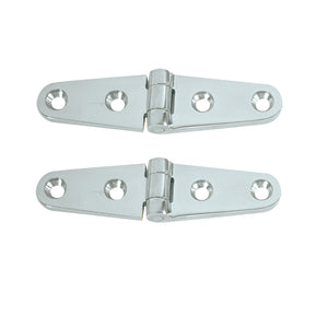 Whitecap Strap Hinge - CP/Brass - 4" x 1" - Pair [S-604]