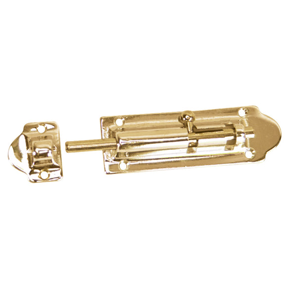 Whitecap Barrel Bolt - Polished Brass - 4