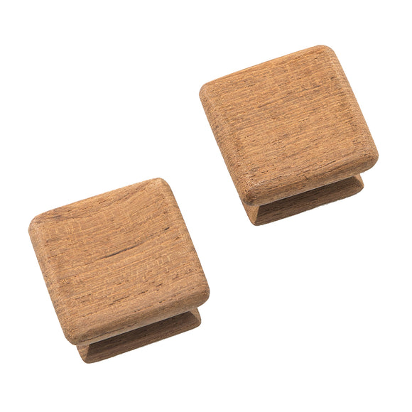 Whitecap Teak Square Drawer Knob - 1-1/8