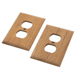 Whitecap Teak Outlet Cover/Receptacle Plate [60170]