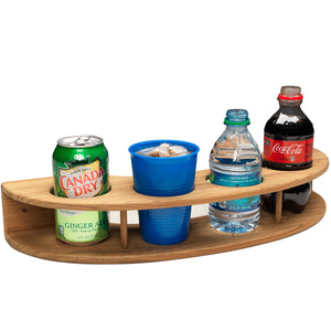 Whitecap Teak Curved Four-Drink Rack [63219]