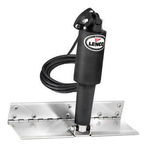 Lenco 4" x 12" Limited Space Trim Tab Kit w/o Switch Kit 12V - Electro-Polished - Standard Actuator [15126-101]