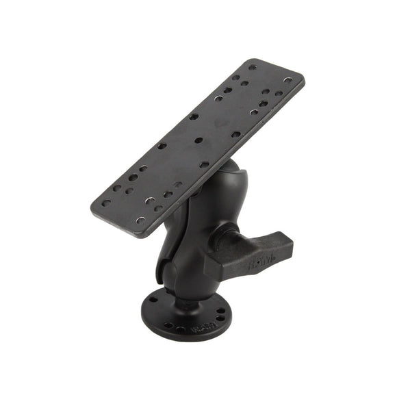 RAM Mount Marine Electronics Mount Short Arm Gimbal Bracket [RAM-111U-B] - RAM Mounting Systems