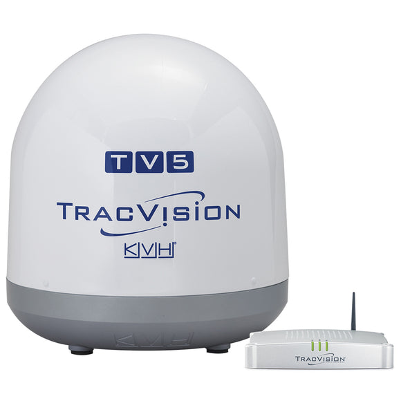 KVH TracVision TV5 w/IP-Enabled TV-Hub  Linear Universal Quad-Output LNB w/Manual Skew [01-0364-04]