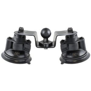 RAM Mount Dual Articulating Suction Cup Base w-1" Ball Base [RAM-B-189B-PIV1U] - RAM Mounting Systems