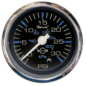 Faria Chesapeake Black SS2" Water Pressure Gauge Kit - 30 PSI [13712] - Faria Beede Instruments