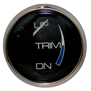 Faria Chesapeake Black 2" Trim Gauge (Mercury - Mariner - Mercruiser - Volvo DP - Yamaha-2001 and newer) [13707] - Faria Beede Instruments